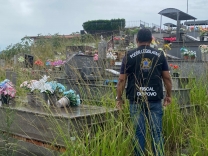 Vereadores e secretário fazem vistoria no cemitério do Passa Vinte