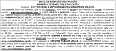 Leilão: edital de notificação